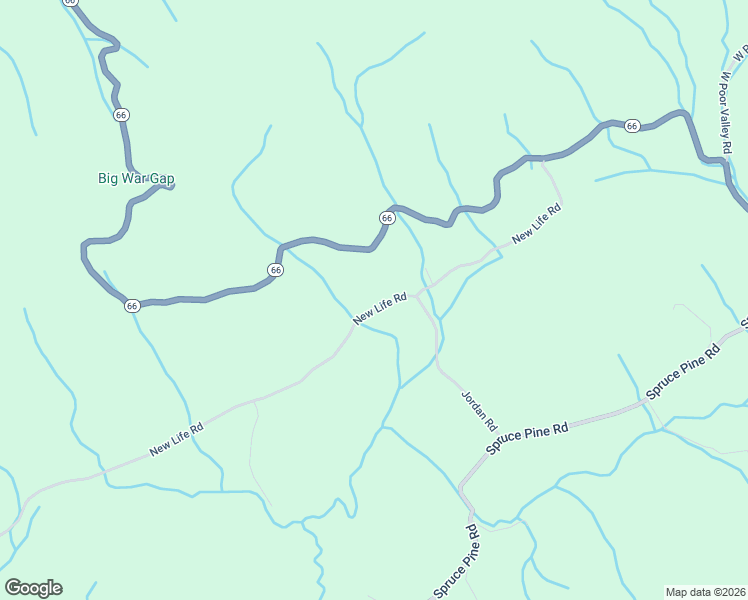 map of restaurants, bars, coffee shops, grocery stores, and more near 218 New Life Road in Rogersville