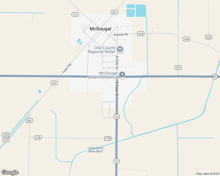 map of restaurants, bars, coffee shops, grocery stores, and more near 105 South Dale Street in Corning