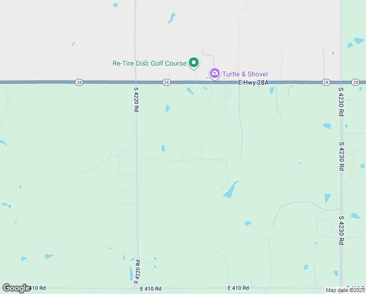 map of restaurants, bars, coffee shops, grocery stores, and more near 19211 East Acorn Road in Claremore