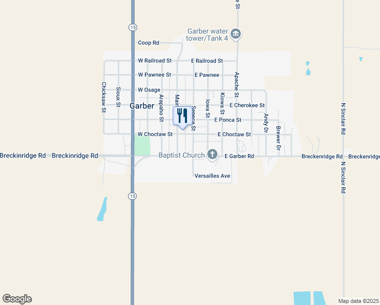 map of restaurants, bars, coffee shops, grocery stores, and more near 730 Seneca Street in Garber