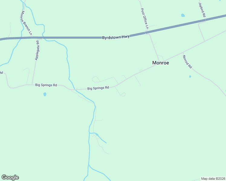 map of restaurants, bars, coffee shops, grocery stores, and more near 470 Big Springs Road in Monroe