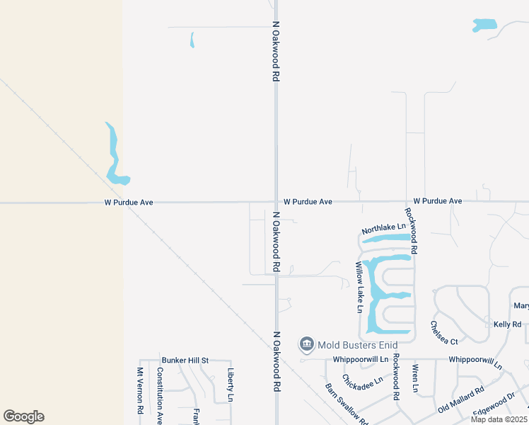 map of restaurants, bars, coffee shops, grocery stores, and more near 3628 Scarlett Lane in Enid
