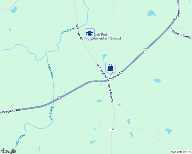 map of restaurants, bars, coffee shops, grocery stores, and more near 4233 Virgilina Road in Roxboro