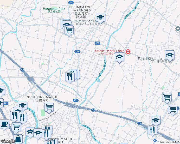 Maebashi Gunma Walk Score