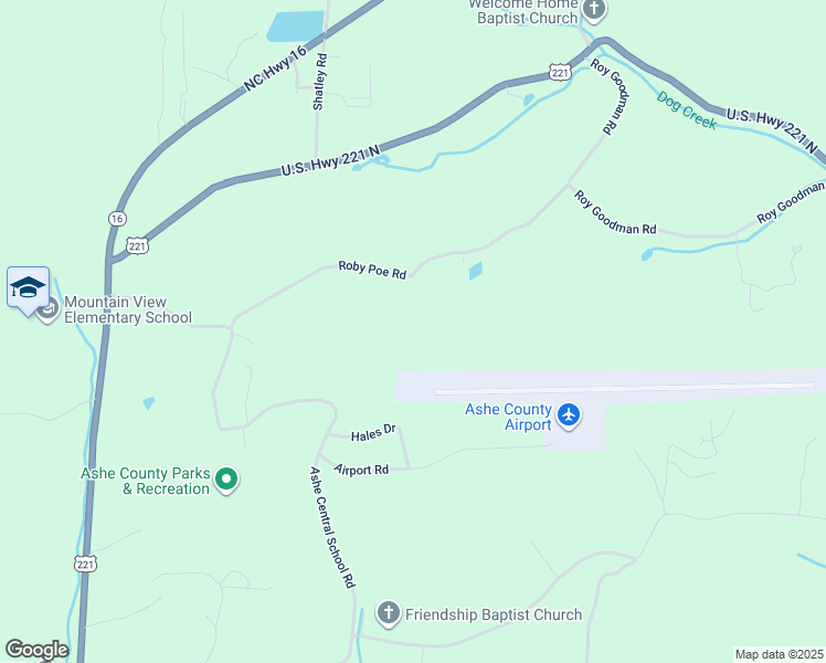 map of restaurants, bars, coffee shops, grocery stores, and more near 642 Roby Poe Road in Crumpler