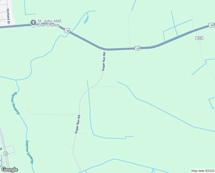 map of restaurants, bars, coffee shops, grocery stores, and more near Johnston Lane in Gates County
