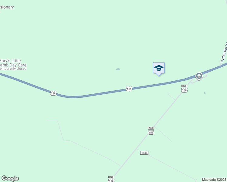 map of restaurants, bars, coffee shops, grocery stores, and more near 501 U.S Highway 158 West in Gates