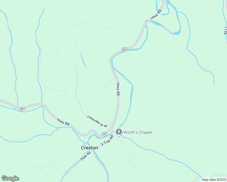 map of restaurants, bars, coffee shops, grocery stores, and more near 13620 North Carolina 88 in Creston