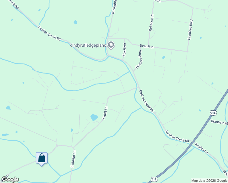 map of restaurants, bars, coffee shops, grocery stores, and more near 1127 Pruitt Lane in Gallatin