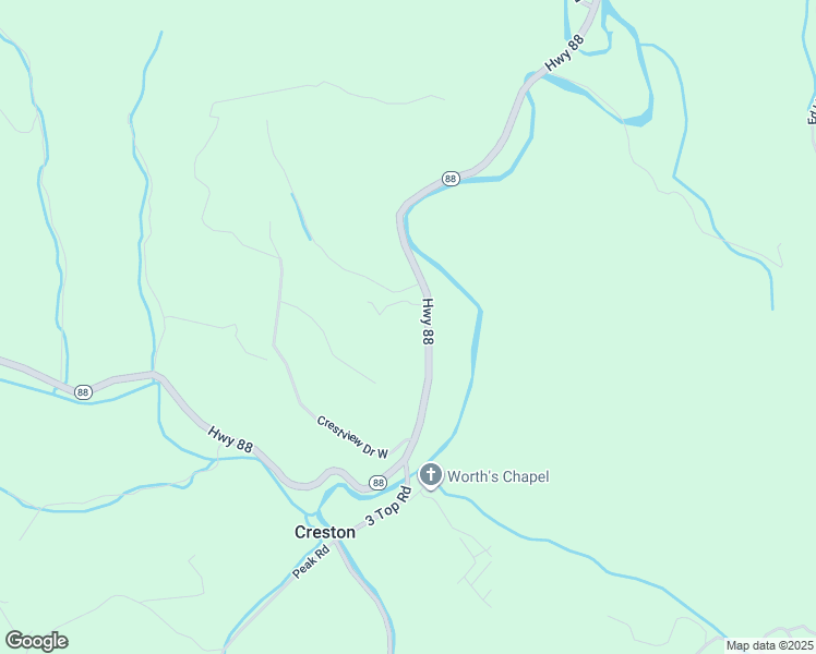 map of restaurants, bars, coffee shops, grocery stores, and more near 13620 North Carolina 88 in Creston