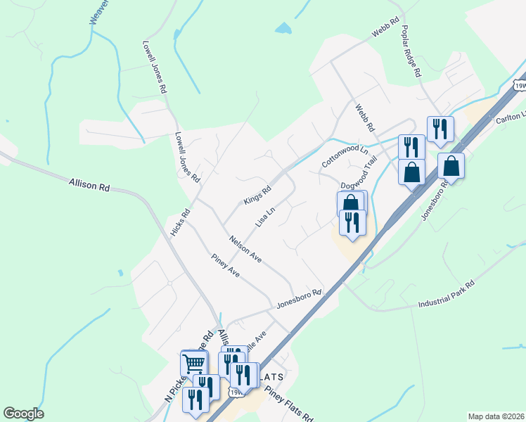 map of restaurants, bars, coffee shops, grocery stores, and more near 217 Lisa Lane in Sullivan County