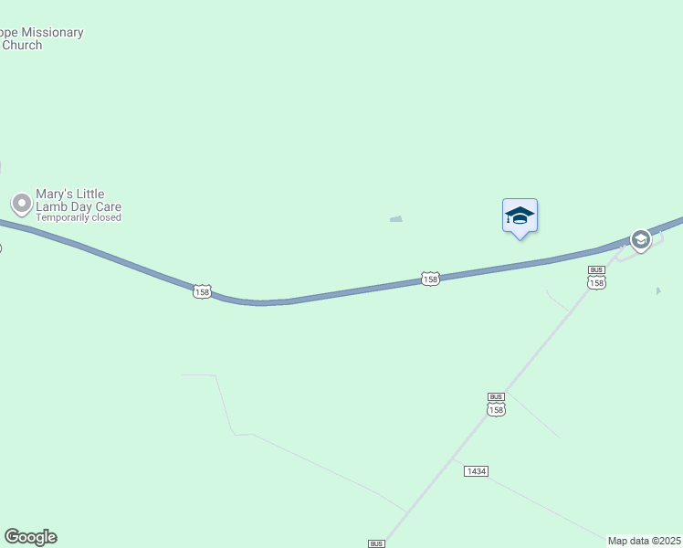 map of restaurants, bars, coffee shops, grocery stores, and more near 274 U.S Highway 158 West in Gates County