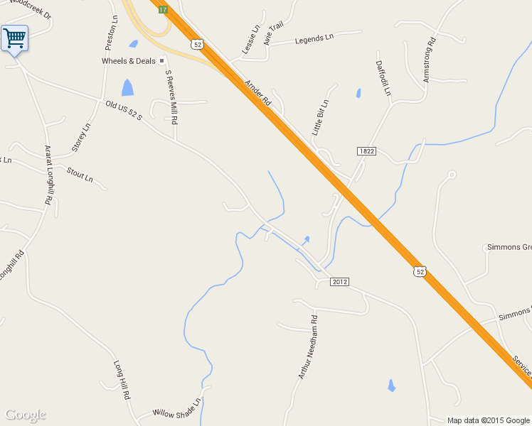 map of restaurants, bars, coffee shops, grocery stores, and more near 1471 Old US 52 South in Pilot Mountain