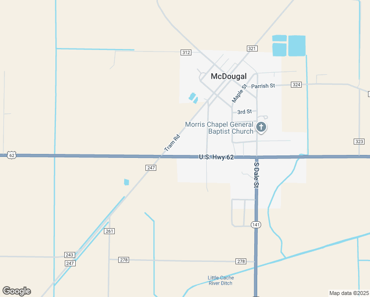 map of restaurants, bars, coffee shops, grocery stores, and more near in McDougal