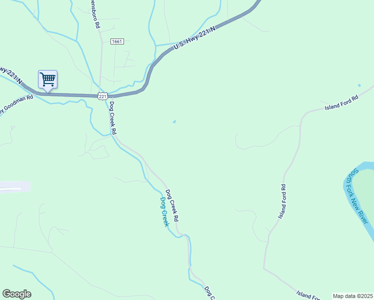 map of restaurants, bars, coffee shops, grocery stores, and more near 537 Dog Creek Road in Crumpler