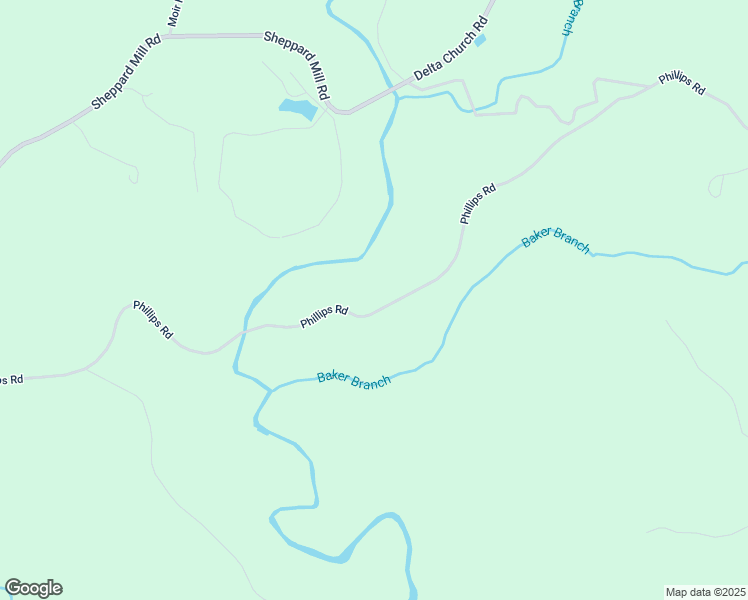 map of restaurants, bars, coffee shops, grocery stores, and more near 2306 Phillips Road in Sandy Ridge