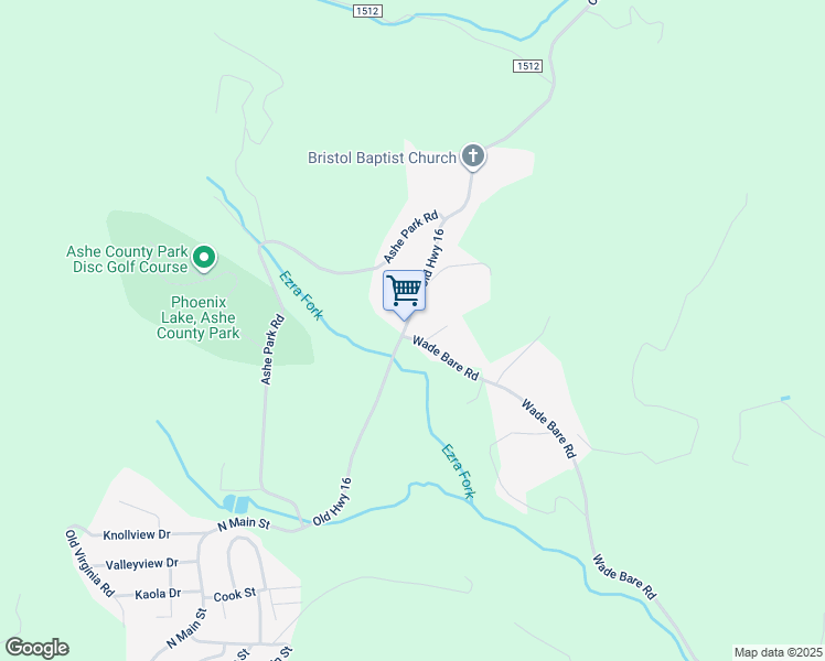 map of restaurants, bars, coffee shops, grocery stores, and more near 1392 Old Highway 16 in Jefferson