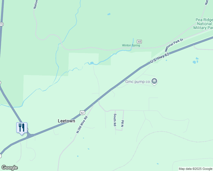 map of restaurants, bars, coffee shops, grocery stores, and more near 15188 U.S. 62 in Garfield