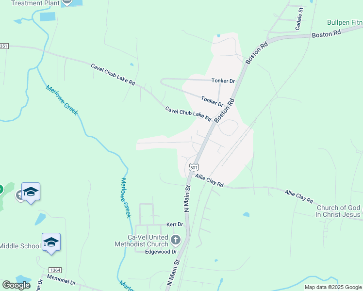 map of restaurants, bars, coffee shops, grocery stores, and more near 122 Clayton Street in Roxboro
