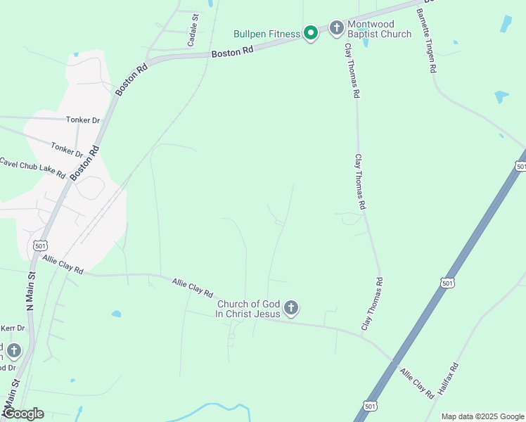 map of restaurants, bars, coffee shops, grocery stores, and more near 80 Divine View Lane in Roxboro