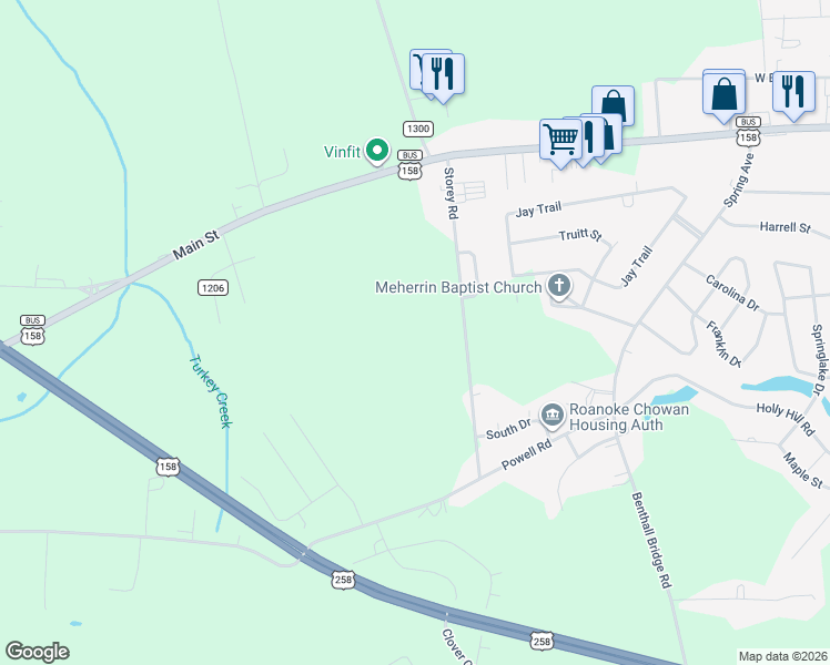 map of restaurants, bars, coffee shops, grocery stores, and more near in Murfreesboro