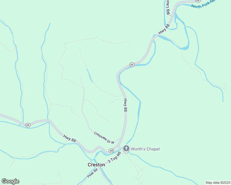map of restaurants, bars, coffee shops, grocery stores, and more near 198 Crestview Drive East in Creston
