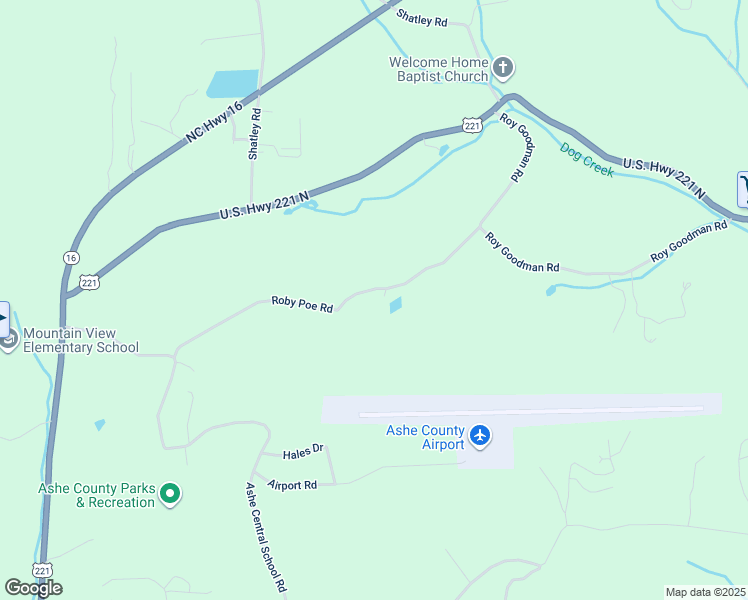 map of restaurants, bars, coffee shops, grocery stores, and more near 746 Roby Poe Road in Crumpler