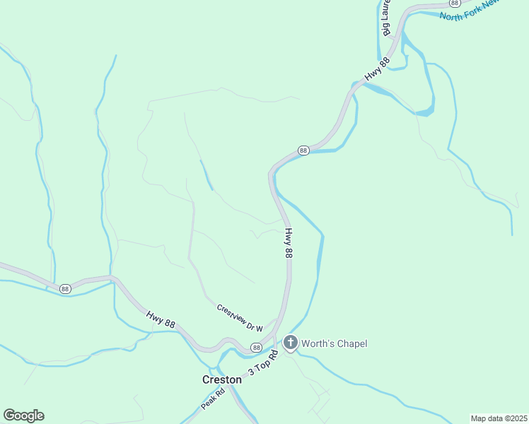 map of restaurants, bars, coffee shops, grocery stores, and more near 198 Crestview Drive East in Creston