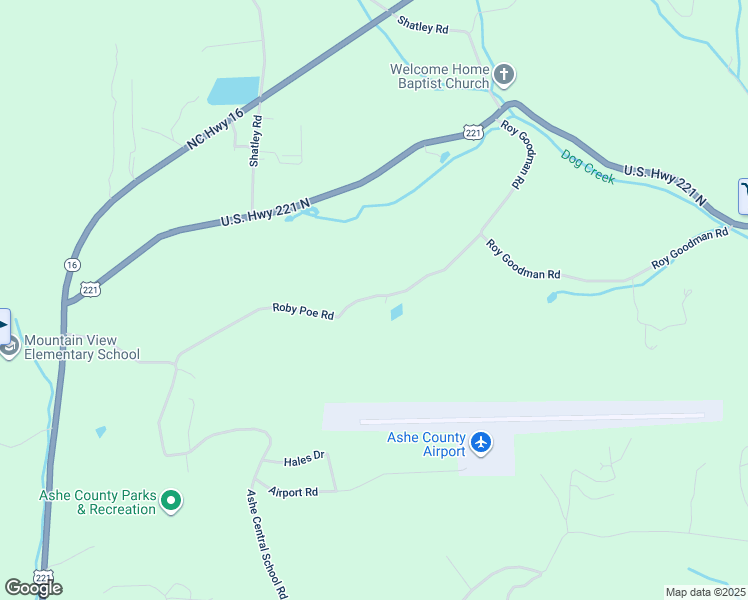 map of restaurants, bars, coffee shops, grocery stores, and more near 746 Roby Poe Road in Crumpler