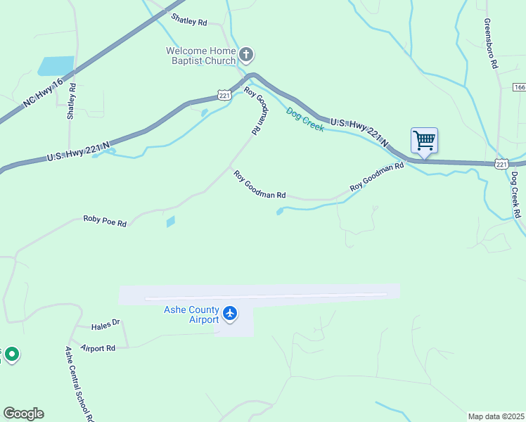 map of restaurants, bars, coffee shops, grocery stores, and more near 644 Roy Goodman Road in Crumpler