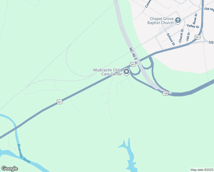 map of restaurants, bars, coffee shops, grocery stores, and more near 118 Doe Lane in Garysburg