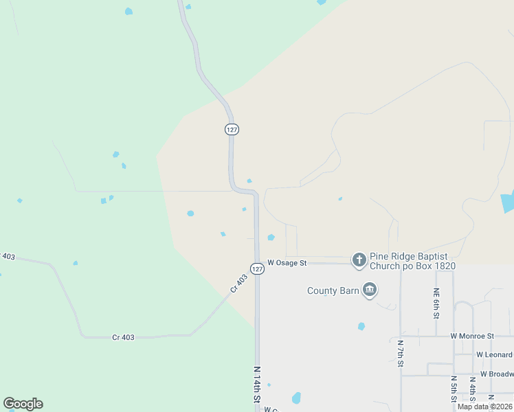 map of restaurants, bars, coffee shops, grocery stores, and more near Oklahoma 127 in Jay