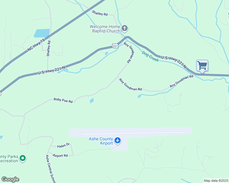 map of restaurants, bars, coffee shops, grocery stores, and more near 988 Roby Poe Road in Crumpler
