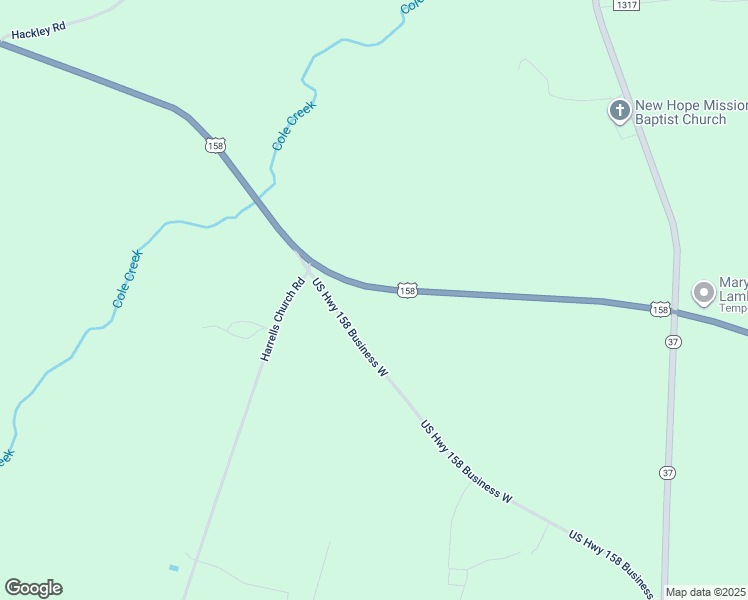 map of restaurants, bars, coffee shops, grocery stores, and more near 850 U.S Highway 158 West in Gates