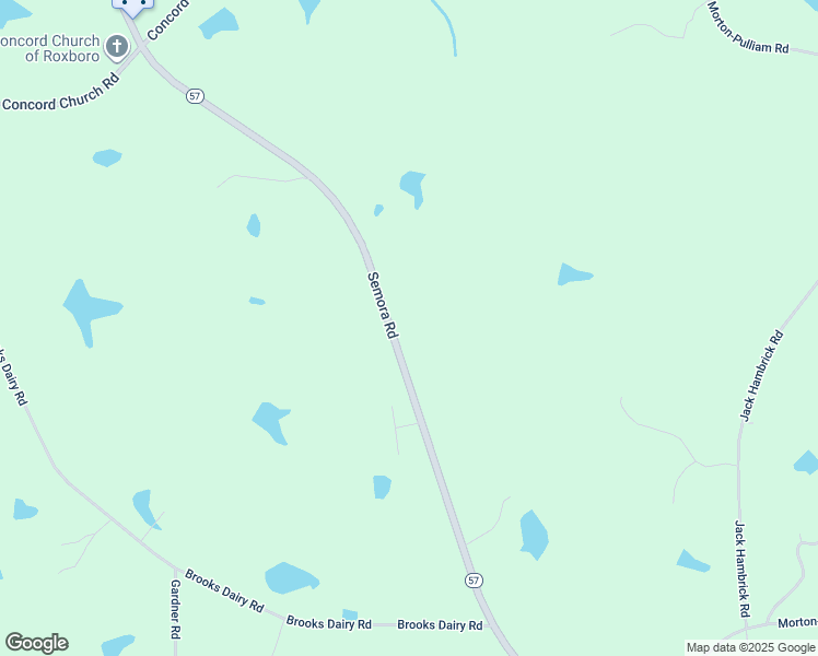 map of restaurants, bars, coffee shops, grocery stores, and more near 5030 Semora Road in Roxboro