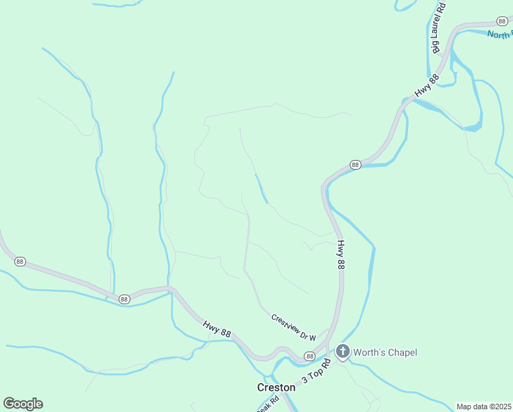 map of restaurants, bars, coffee shops, grocery stores, and more near 260 Crestview Drive West in Creston