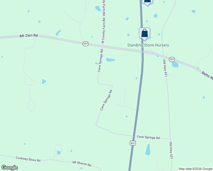 map of restaurants, bars, coffee shops, grocery stores, and more near 2751 Cave Springs Road in Springfield