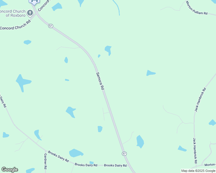 map of restaurants, bars, coffee shops, grocery stores, and more near 5030 Semora Road in Roxboro