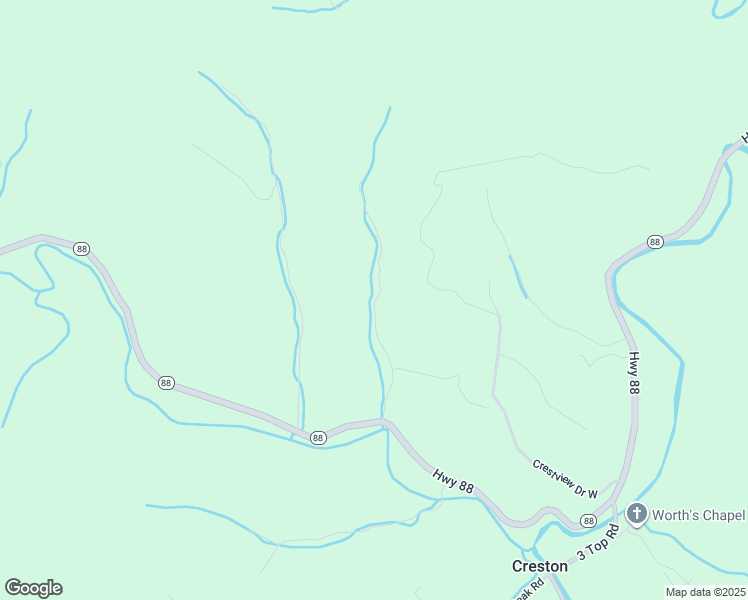 map of restaurants, bars, coffee shops, grocery stores, and more near Doctor Robinson Road in Creston