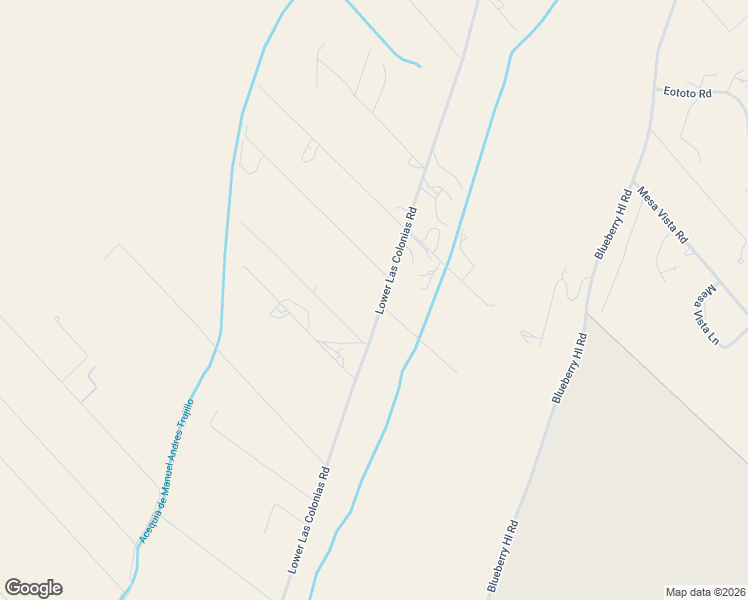 map of restaurants, bars, coffee shops, grocery stores, and more near Lower Las Colonias Rd in El Prado