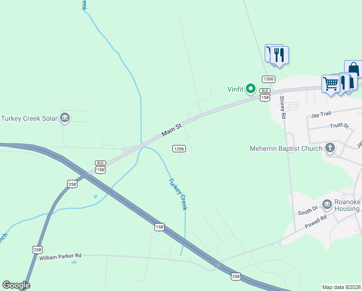 map of restaurants, bars, coffee shops, grocery stores, and more near 100-106 South West Road in Murfreesboro