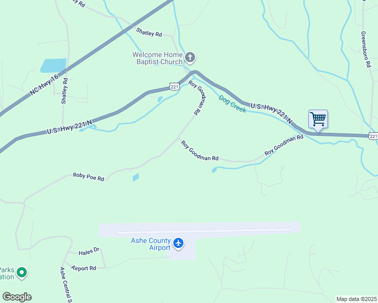map of restaurants, bars, coffee shops, grocery stores, and more near 602 Roy Goodman Road in Crumpler