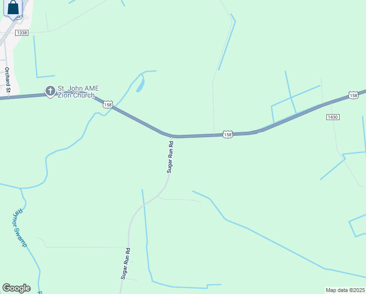 map of restaurants, bars, coffee shops, grocery stores, and more near 1239 U.S Highway 158 West in Eure