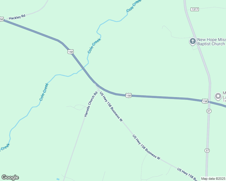 map of restaurants, bars, coffee shops, grocery stores, and more near 863 U.S Highway 158 West in Gates