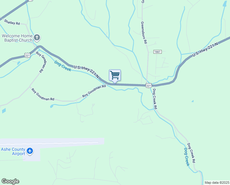map of restaurants, bars, coffee shops, grocery stores, and more near 4778 U.S. Highway 221 North in Jefferson