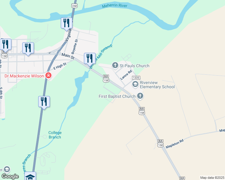 map of restaurants, bars, coffee shops, grocery stores, and more near 1701-1709 Center Ave in Murfreesboro