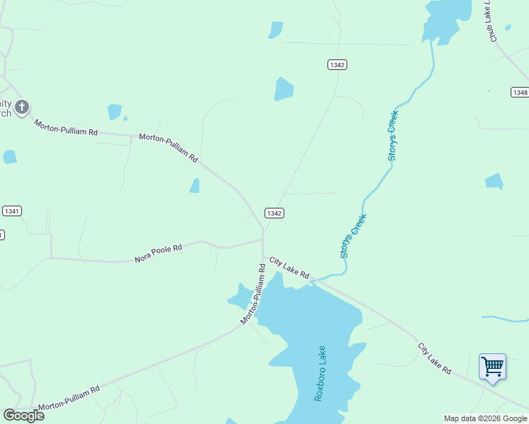 map of restaurants, bars, coffee shops, grocery stores, and more near 2005 Morton-Pulliam Road in Roxboro