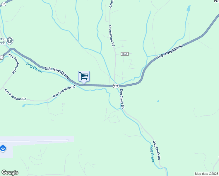map of restaurants, bars, coffee shops, grocery stores, and more near 4990 U.S. Highway 221 North in Jefferson