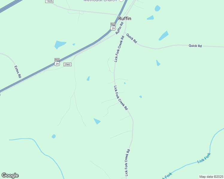map of restaurants, bars, coffee shops, grocery stores, and more near 1958 Lick Fork Creek Road in Ruffin