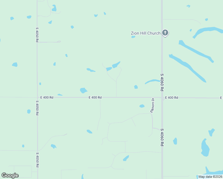 map of restaurants, bars, coffee shops, grocery stores, and more near 2635 East 400 Road in Oologah
